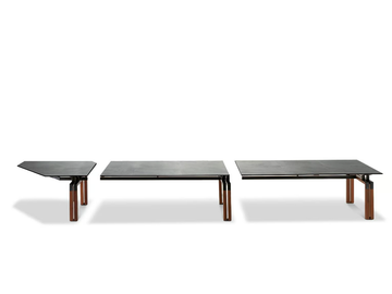 PASO DOBLE - Modular tanned leather covered meeting table by i 4 Mariani - view 3